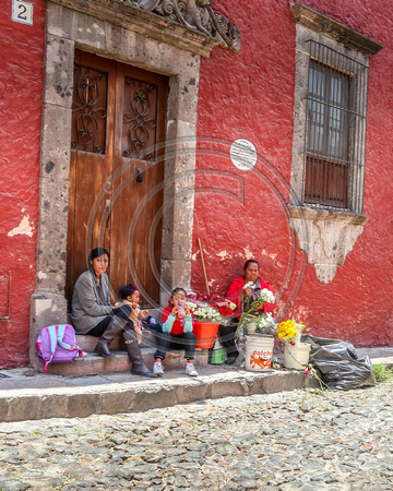 Street vendors in San Miguel
