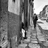 Street beggar in San Miguel